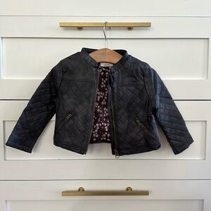 Oshkosh Faux Leather Bomber Jacket, Never Worn, Baby size 18M